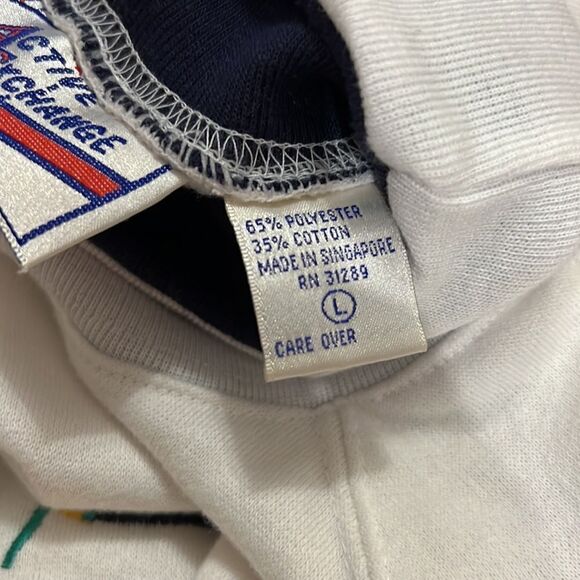 Vintage Active Exchange Sz Large Nautical Long Sleeve Turtleneck Sweatshirt - Picture 9 of 9